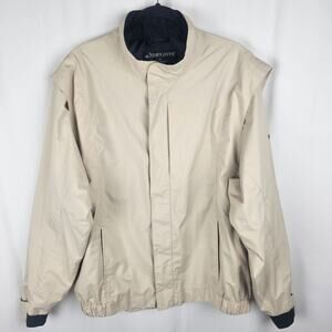 FOOTJOY DRYJOYS Waterproof Golf Jacket Mens XL Beige Performance Rain Shell
